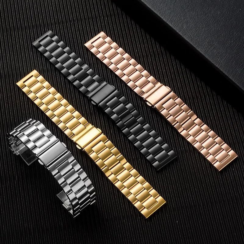 Фото Ремешок из нержавеющей стали для Samsung Galaxy Watch 7 6 5 4 40 мм 44 мм, браслет 6Classic 43 мм 47 мм 5 Pro, металлический браслет 22 20 мм №3