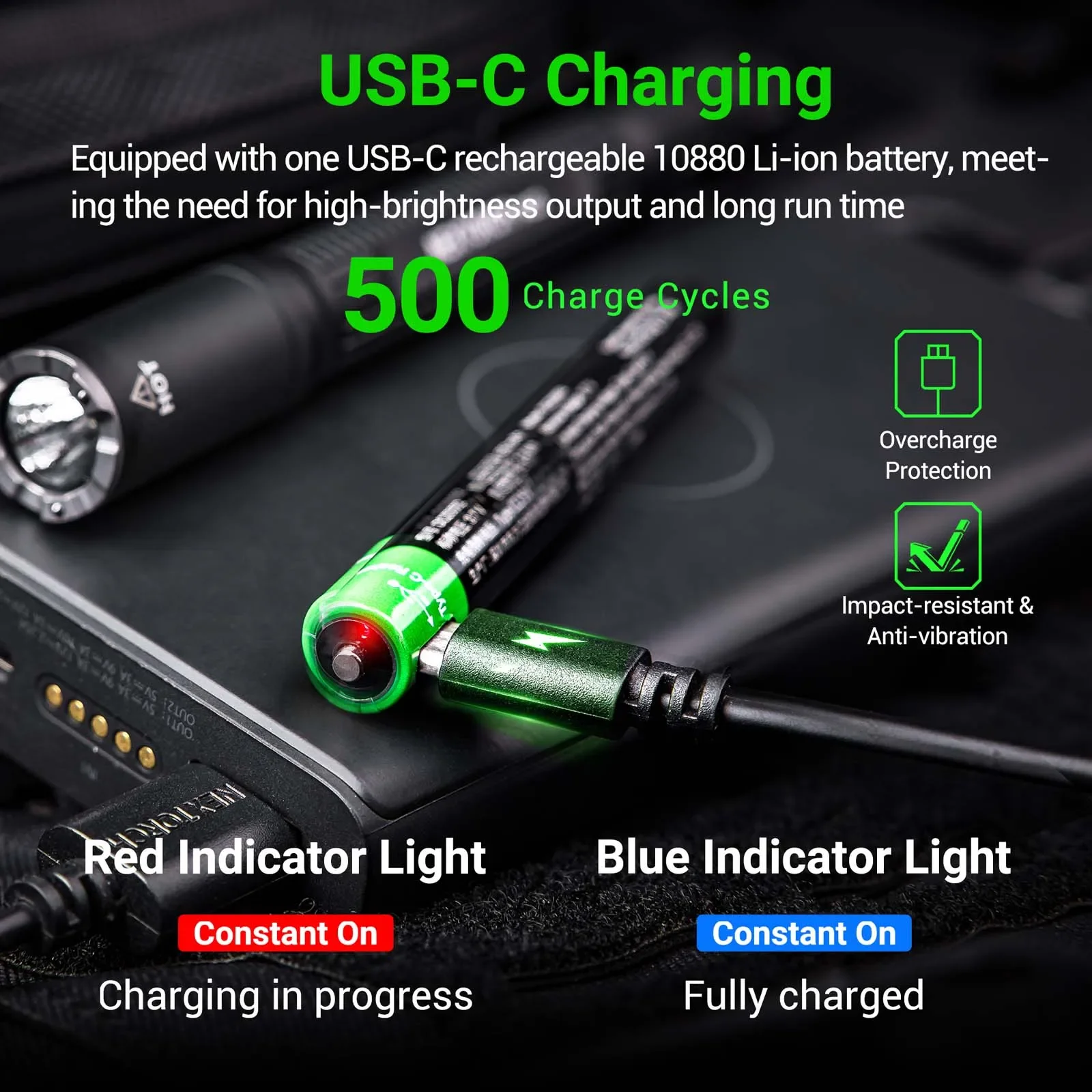 Фото NEXTORCH TA22 EDC USBC перезаряжаемый многорежимный фонарик высокой яркости Тактический портативный фонарик-ручка IPX8 №2