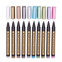 10pcs glitter oil based painting pens set color metallic marker pens for diy photo album scrapbooking ceramic painting making