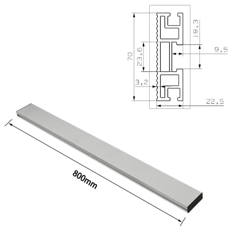 

Алюминиевый Т-образный профиль для деревообработки, 450/600/800 мм