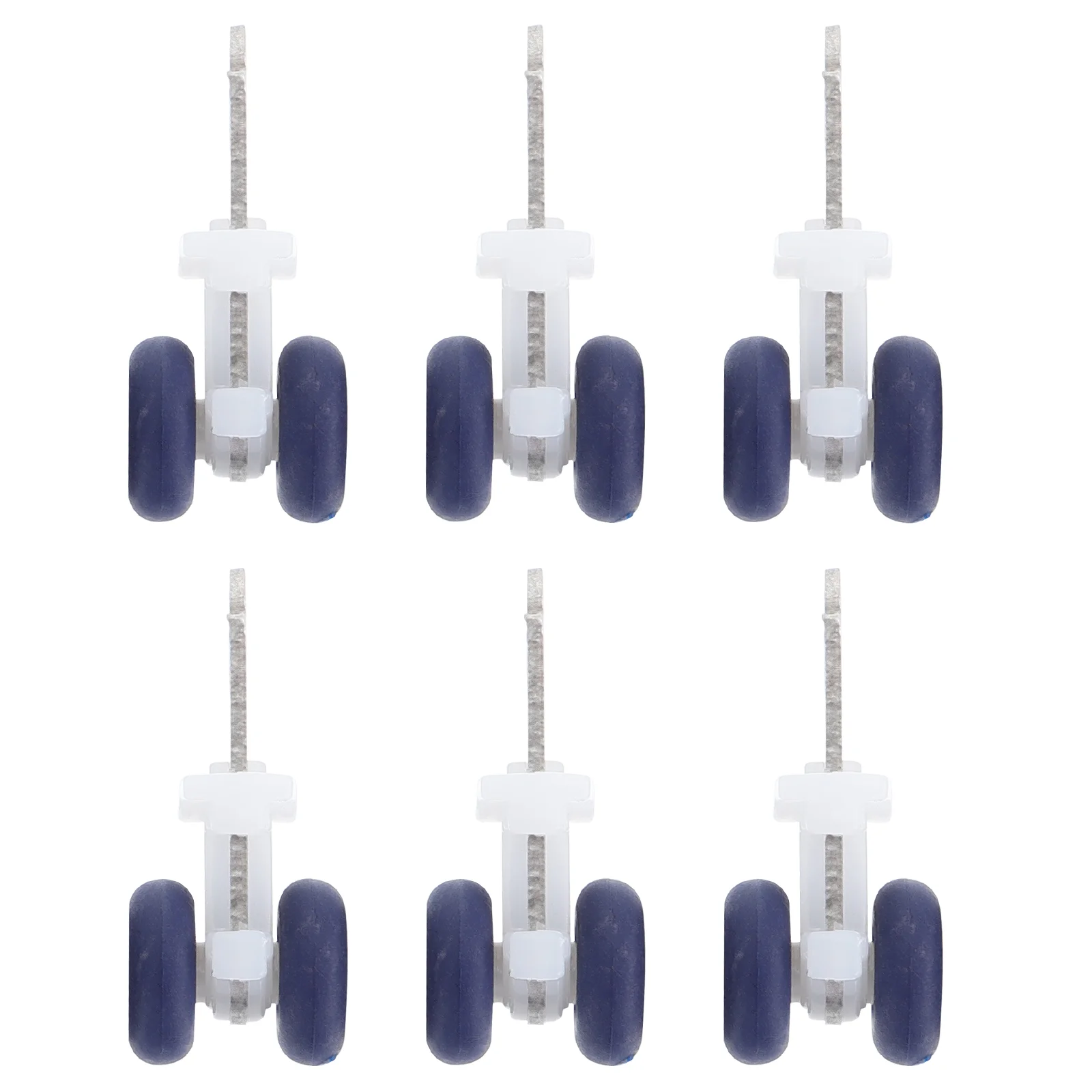 

6 Pcs Track Pulley Room Divider Ceiling Curved Curtain Automatic Curtains Heavy Duty Pulleys Rail Rollers Glider