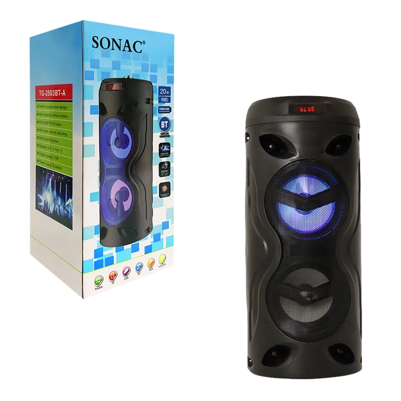 

SONAC TG-2503BT-A portable party speakers accessories portable speakers wireless portable fm speaker subwoofer