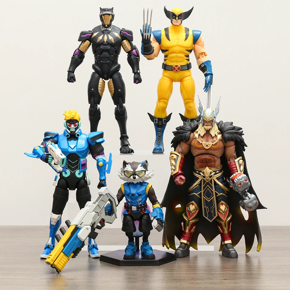 

ZD Original Wolverine Thor Black Panther Star Lord Rocket Raccoon Collectible Model Doll Action Figure Toy