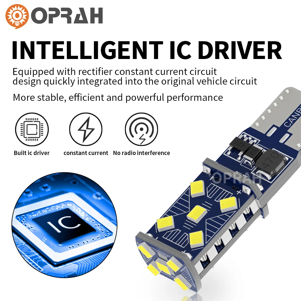 10 шт. Автомобильная светодиодный ная лампа T10 W5W 194 сигнасветильник Canbus 12 в 6000K