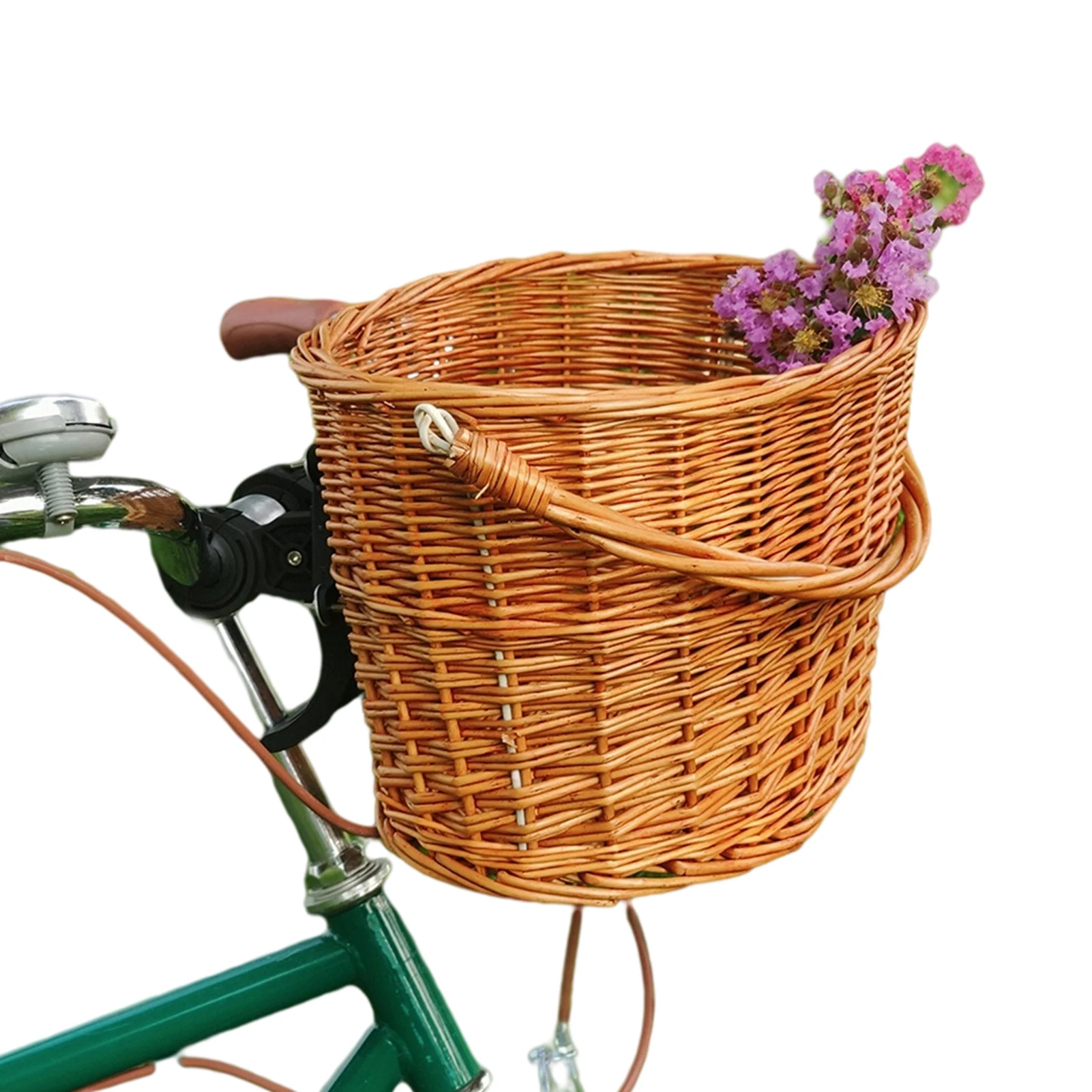 

Quick Release Rattan Basket Bicycle Storage Basket Wicker Basket Shopping Basket Fruit Basket Basket Storage Pet Carry Basket