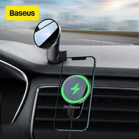 Baseus Magnetic Wireless Charger For iphone Pro Max Car Holder Fast Wireless Charging Quick Charger Car Mount For iphone