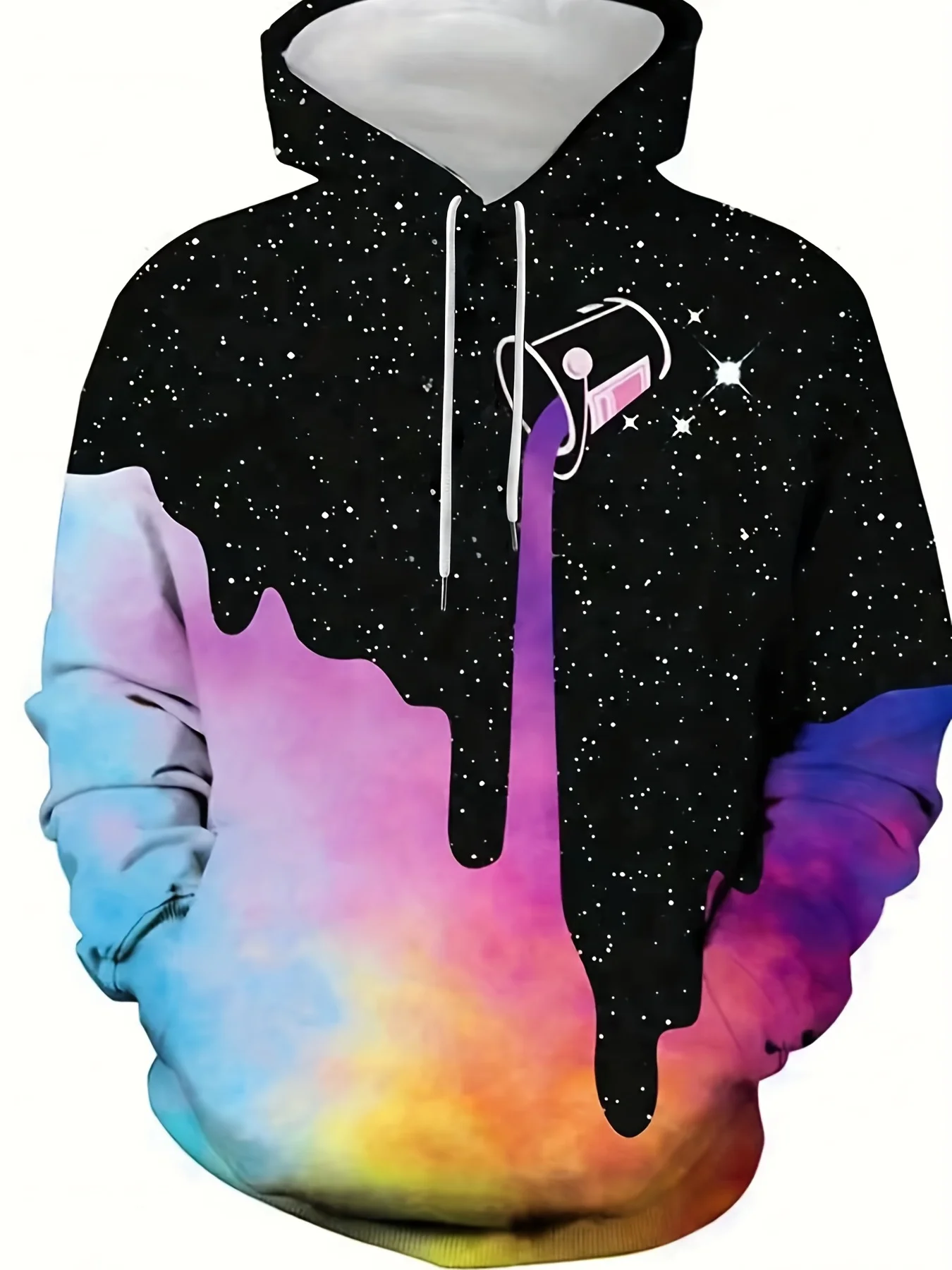 

Толстовка с красочным рисунком, Мужской Повседневный пуловер с капюшоном и карманом кенгуру для весны и осени, в качестве подарка