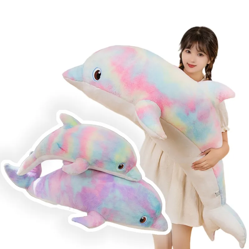 

Искусственный пушистый дельфин, плюшевые игрушки, домашний декор, милые морские животные, Мультяшные мягкие креативные подушки для сна, кукла, подарок для детей
