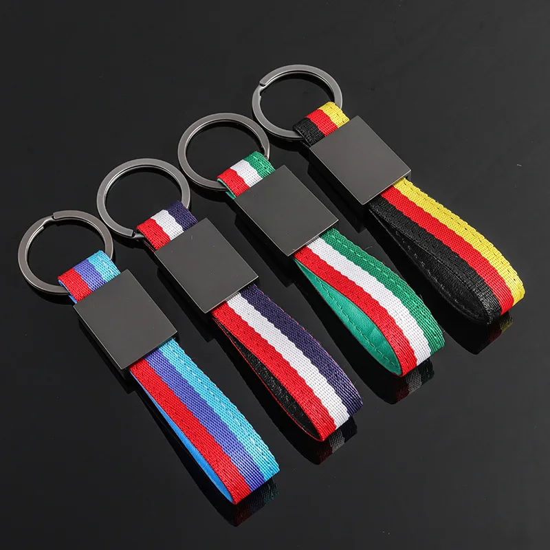 

Afly Nylon Car Keychain Keyring Key Chain Key Ring Holder For Audi Sline RS VW R M sport AMG Rline GTI bmw X1 X2 X3 X4 X5 X6 X7