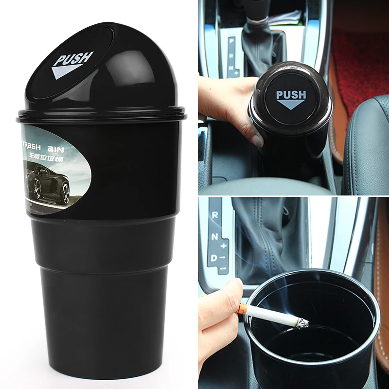 

Car Trash Bin Dust Storage Holder Car garbage Can Rubbish Collector Portable Practical