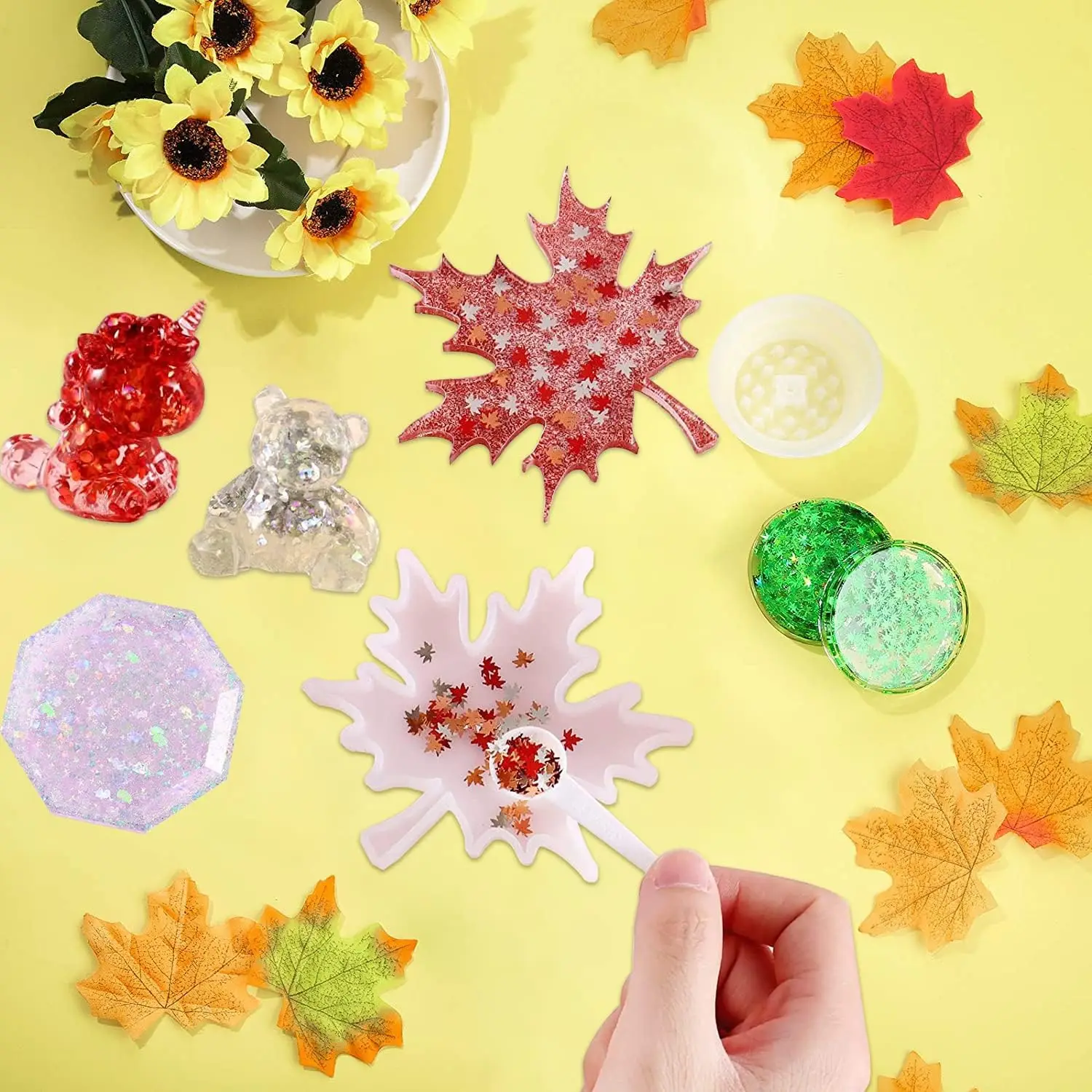 Серебряные блестки с четырьмя звездами 2 упаковки