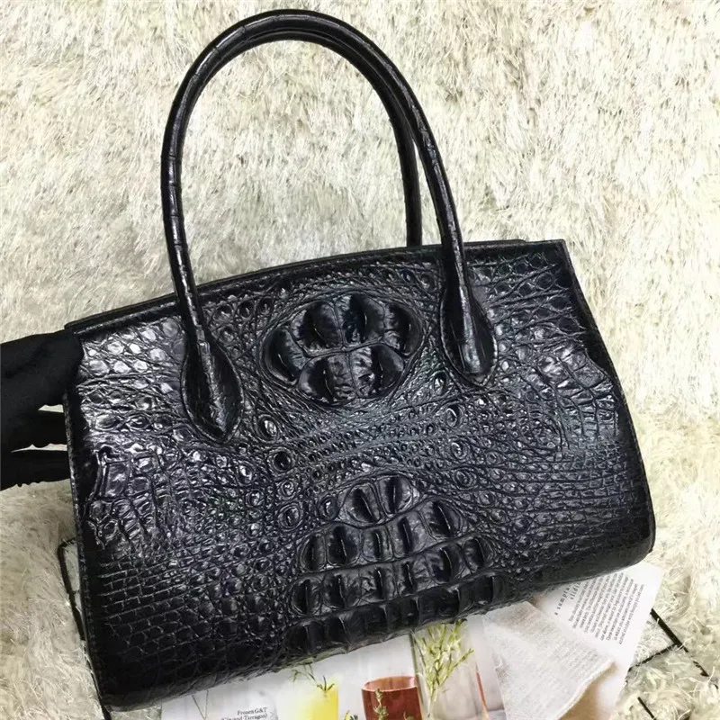 Сумка-тоут женская из натуральной крокодиловой кожи