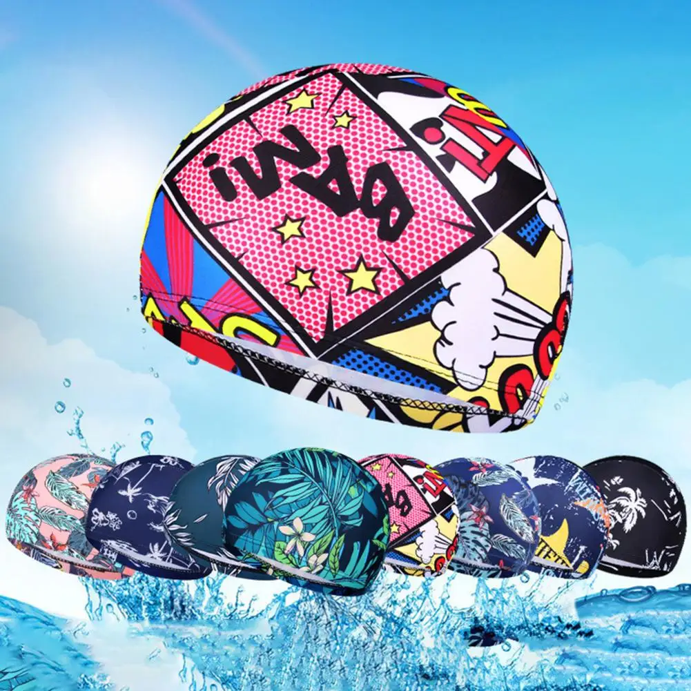 

Swimming Cap Men/Women Breathable Fabric Quick Dry Polyester Swimming Sports Long Hair Sports Swim Pool Bathing Hat
