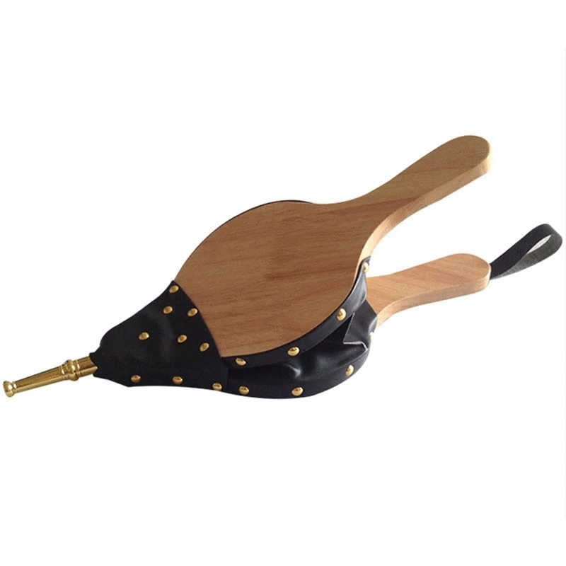 

Large Wooden Wind Fan For Fireplace Duct Is Suitable For Outdoor Camping, Barbecue, Chimney, Hand Dryer