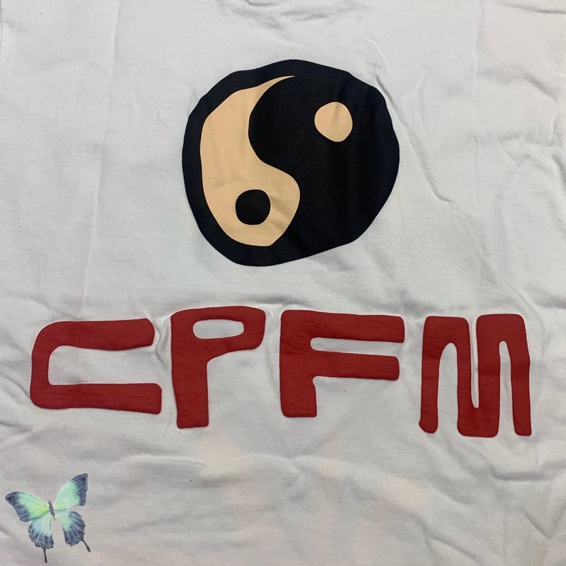 Футболка White Kanye Sunny Smiley Face West из пенопласта с логотипом Taichi Cpfm Xyz |