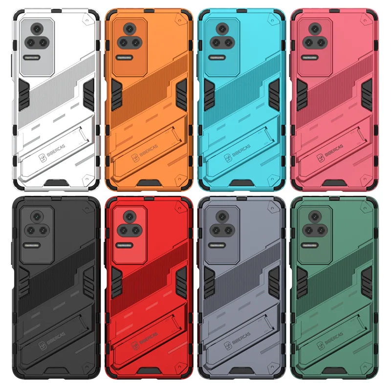 For Redmi K40S Case Cover Xiaomi Redmi K40S Capas New Back Kickstand Shockproof Holder Cover For Redmi K 50 K50 Pro K40S Fundas