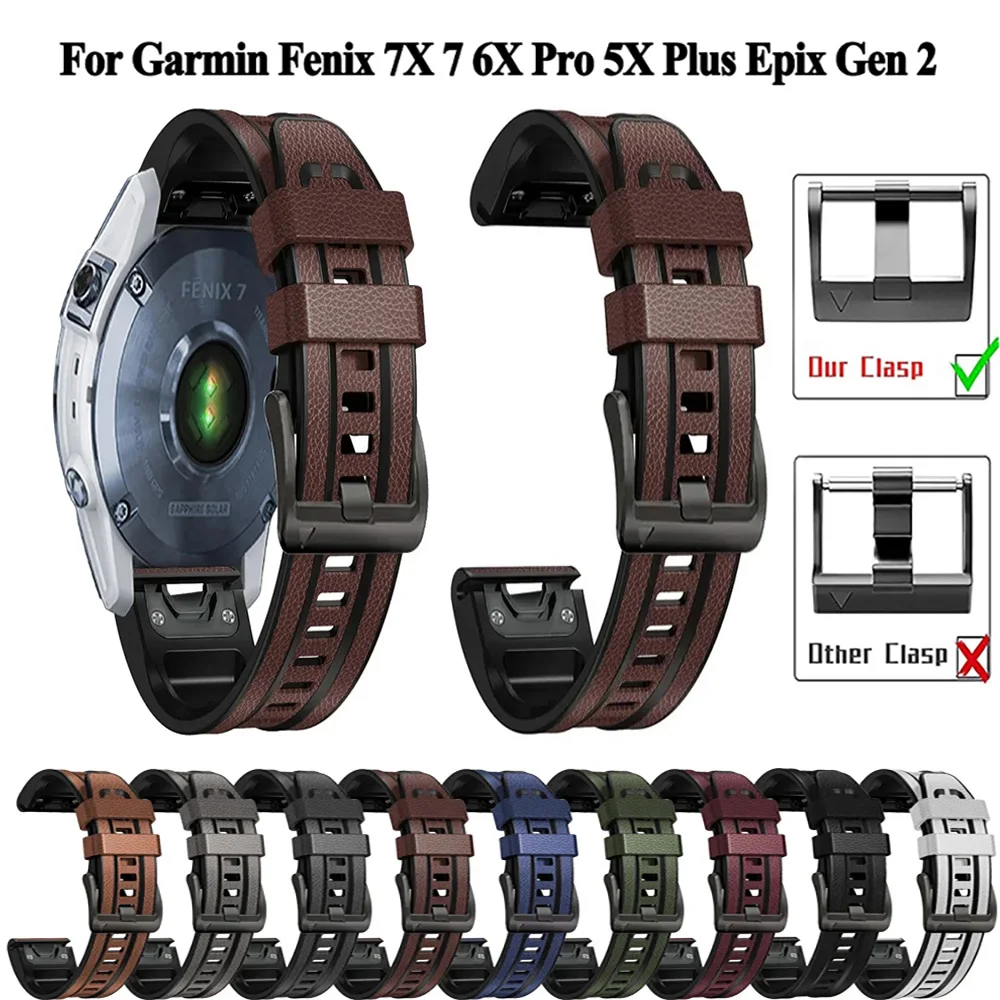 Ремешок для смартфонов Garmin Fenix 7 7X 6 6X Pro 5 5X Plus/Epix Gen 2/Пособие G1 22 мм 26