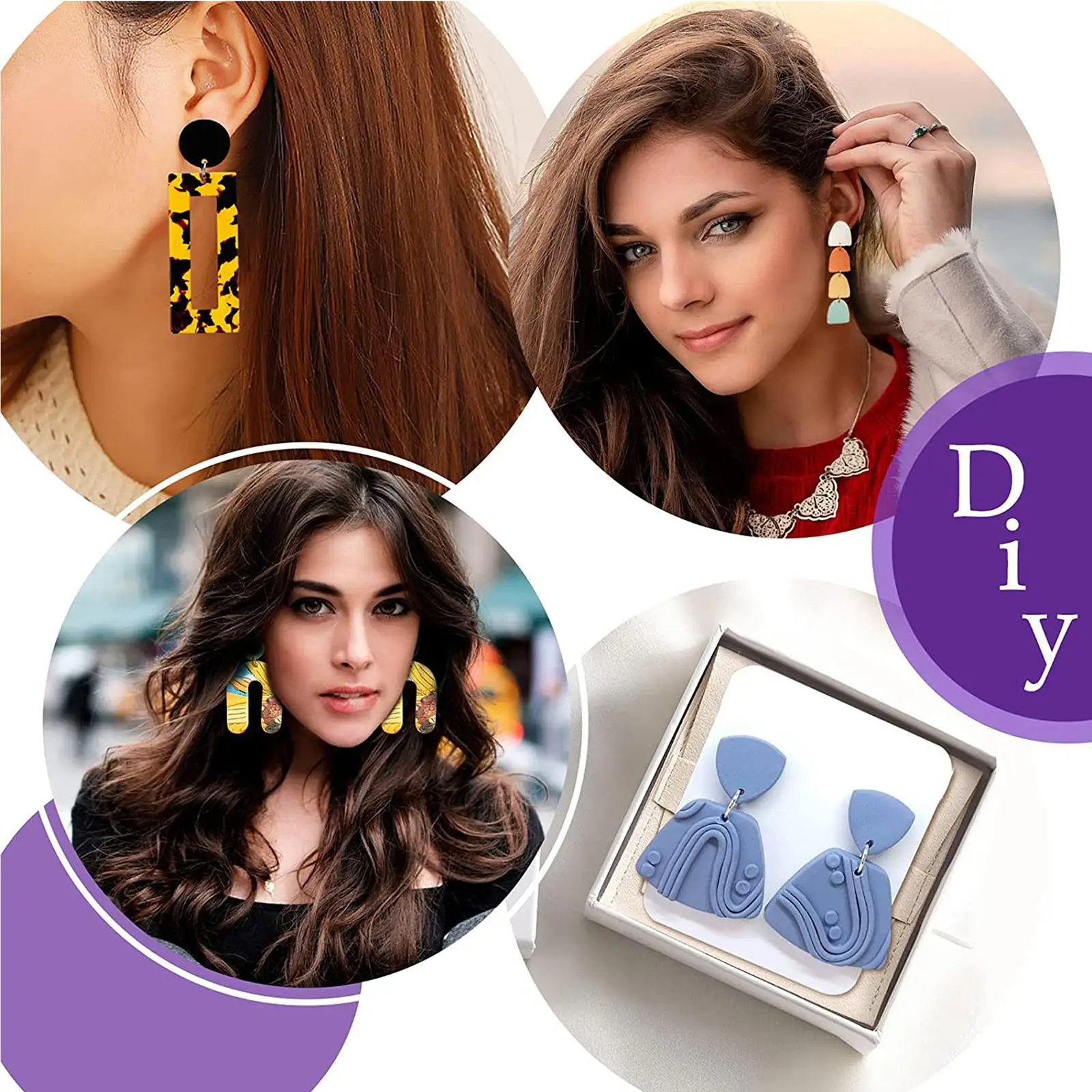 

Фрезы из полимерной глины для изготовления ювелирных изделий, колец «сделай сам», затычки для ушей, дизайнерская форма для резки сережек ру...