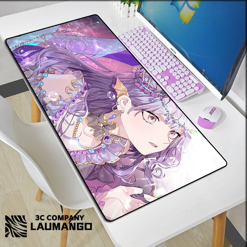

Bang Dream Anime Mouse Pad Gamer Carpet Keyboard Desk Cabinet Mousepad Gaming Computer Accessories Mat Xxl Extended Large Mouse