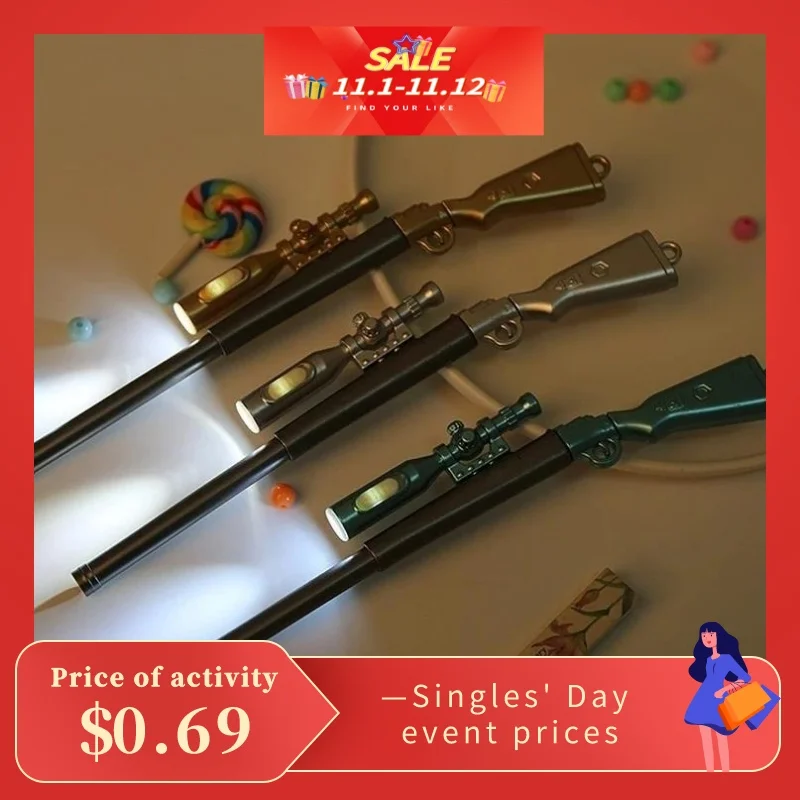 

Creative Sniper Rifle Gel Pen 0.38mm Black Ink Novelty Writing Tool Neutral Pen Kawaii Kids Gifts Stationery Supplies