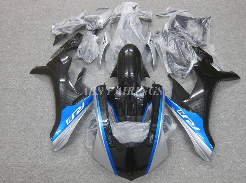 

4Gifts New ABS Motorcycle Fairings Kit Fit For YAMAHA YZF - R1 2015 2016 2017 2018 15 16 17 18 Bodywork Set Custom Silver Blue