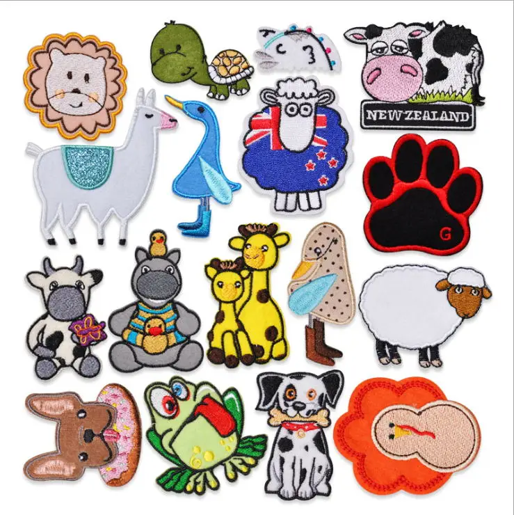 40 скин на выбор 10 шт. вышитая тканевая нашивка с мультяшными животными утюг