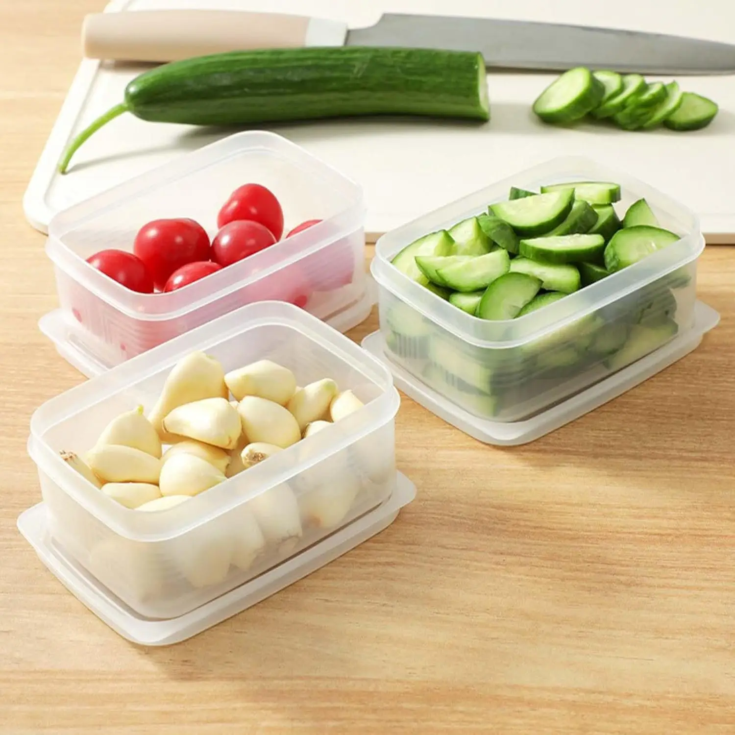 6-шт пищевые контейнеры с герметичными прозрачные пластиковые для приготовления