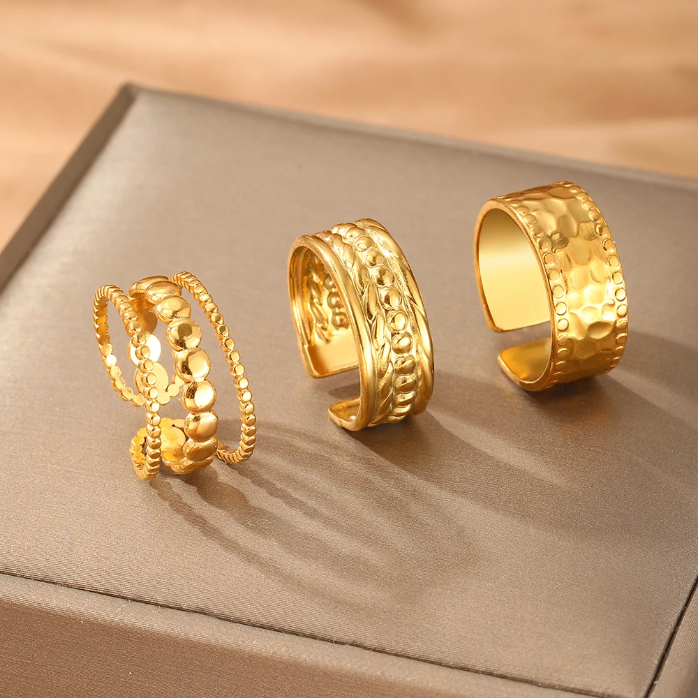 Кольцо из нержавеющей стали не выцветающее высококачественное модное в стиле