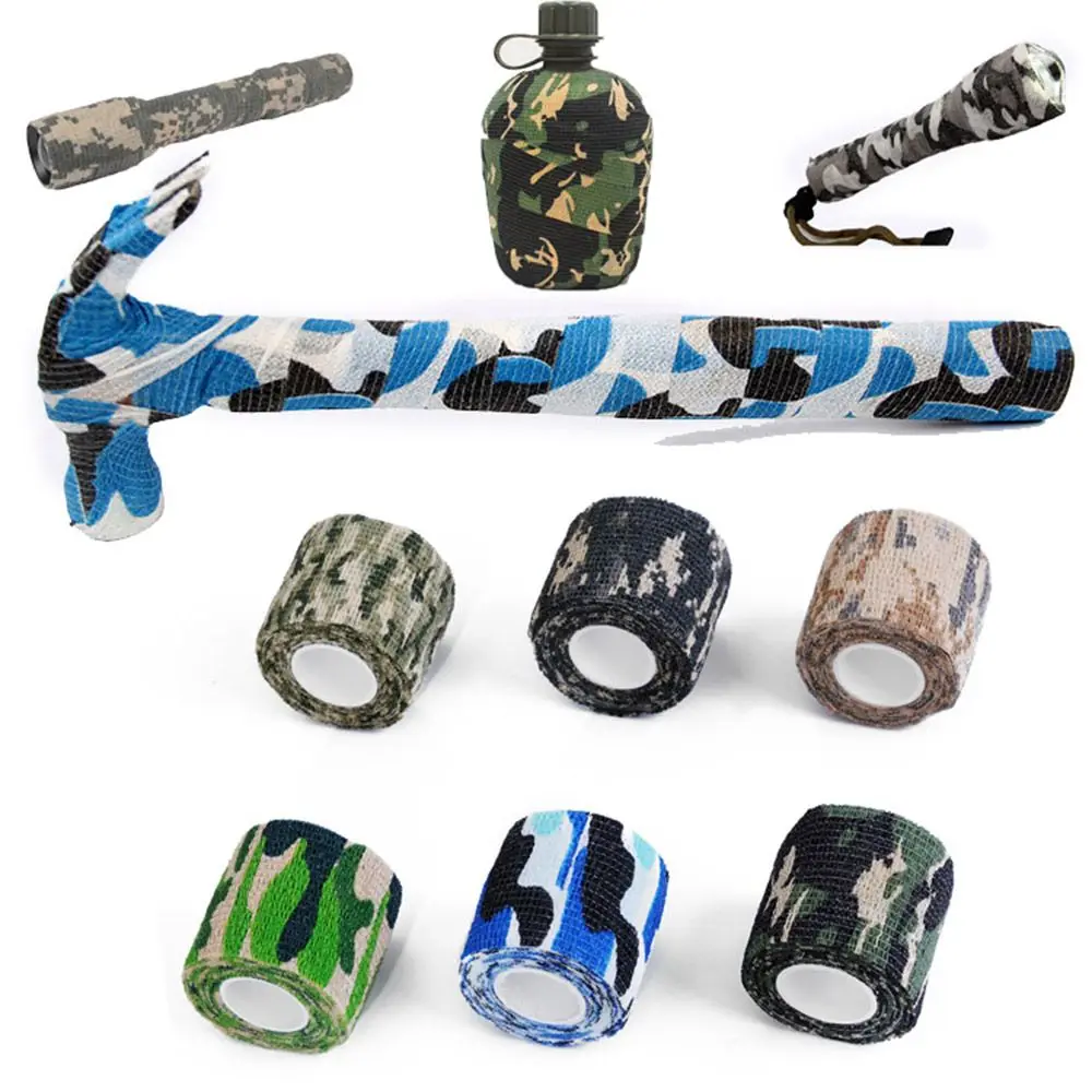 

1PC Elastic Stealth Survival Hiking Camping Camouflage Bandage Outdoor Tools Camo Wrap Tapes Self-adhesive
