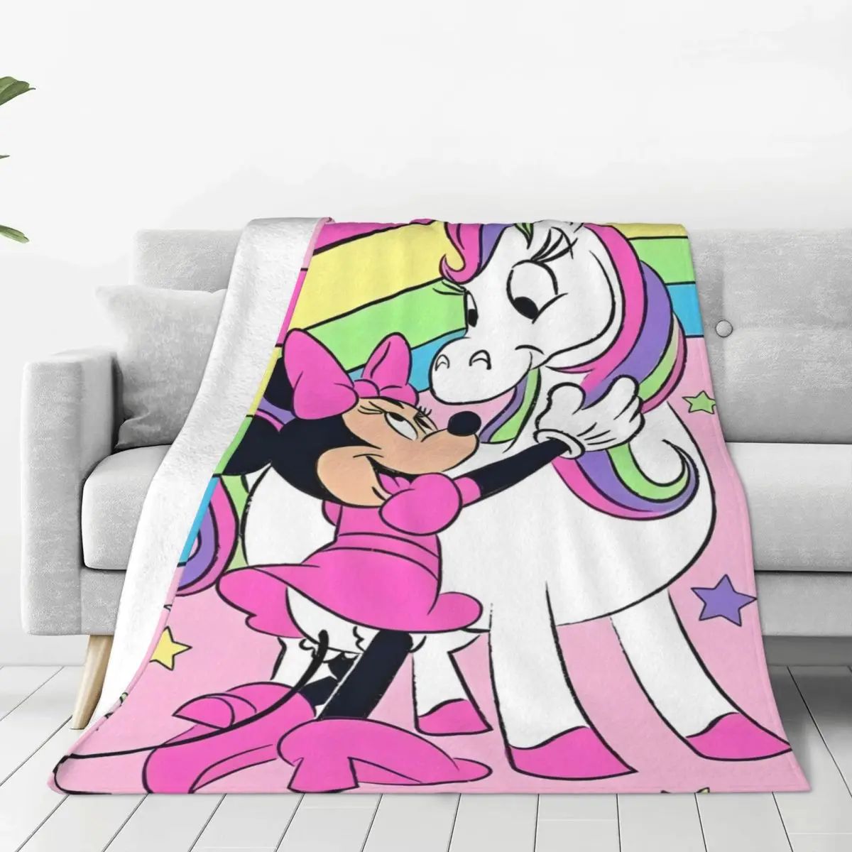 Микки Маус Miniso Радужная Белая лошадь одеяло качественное теплое зимнее