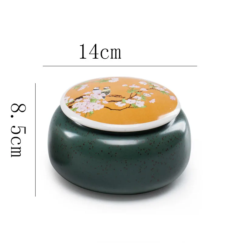 Керамические чайные банки с узором плоские герметичные конфеты орехи кофейные