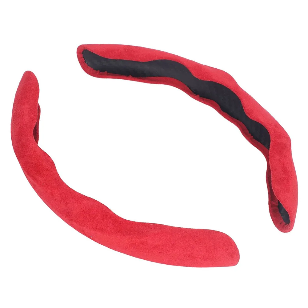 

Car Steering Wheel Cover Interior Practical Universal 38cm ABS + Suede Anti-Slip Brand New Comfortable For Car