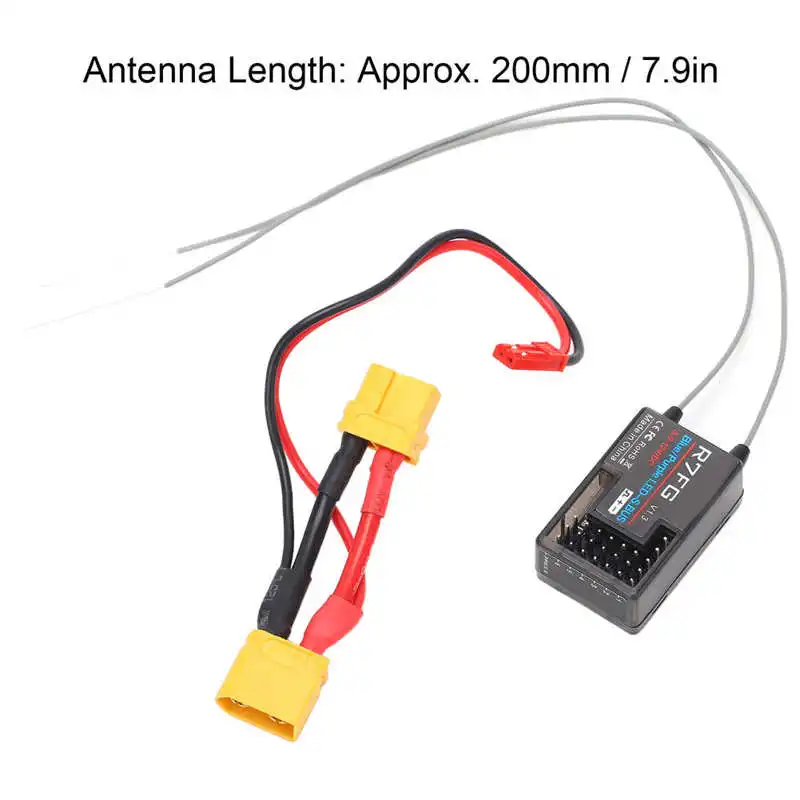 R7FG 2 4 ГГц 7CH XT60 разъем двойная антенна приемник телеметрический автомобиль