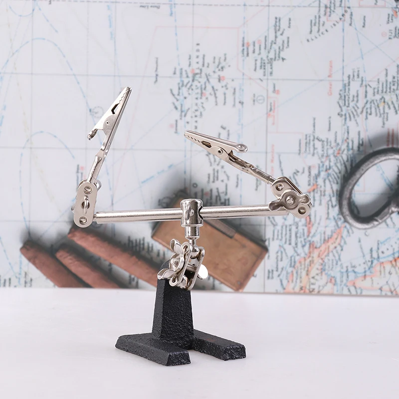 

60mm Third Hand Soldering Iron Stand Magnifying Glass Electric Iron Repair Circuit Board Clamp Helping Hands Clip Tool