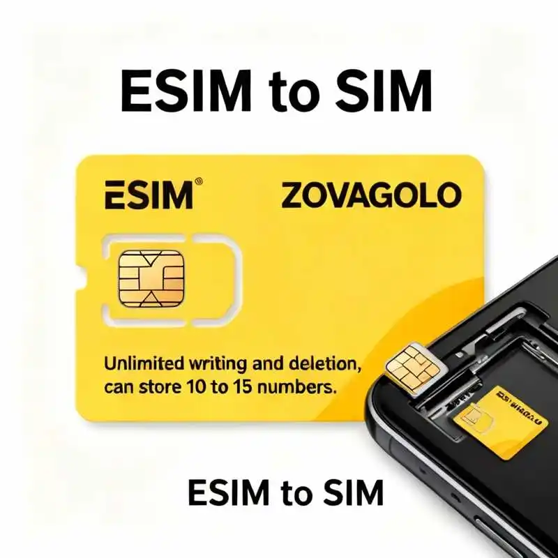 Фото Программатор ESIM в SIM-карту, считыватель карт EUICC Type-C, программируемый инструмент для физических карт ESIM, 10-15 бит, ZOVAGOLO №1