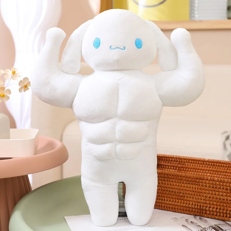 

Sanrio мультфильм смешные мышцы My Melody Pom пурин Cinnamoroll Kuromi плюшевые игрушки большая подушка Kawaii мягкие куклы детские подарки