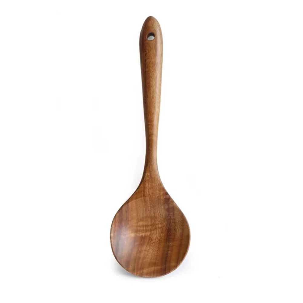

Wooden Cooking Utensils Soup Hanging Spatula Durable Spoon Cookware Lightweight