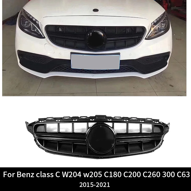 

For Mercedes Benz C-class W204 w205 C180 C200 C260 C300 C63 modified ventilation net 2015-2021 front bumper racing grille