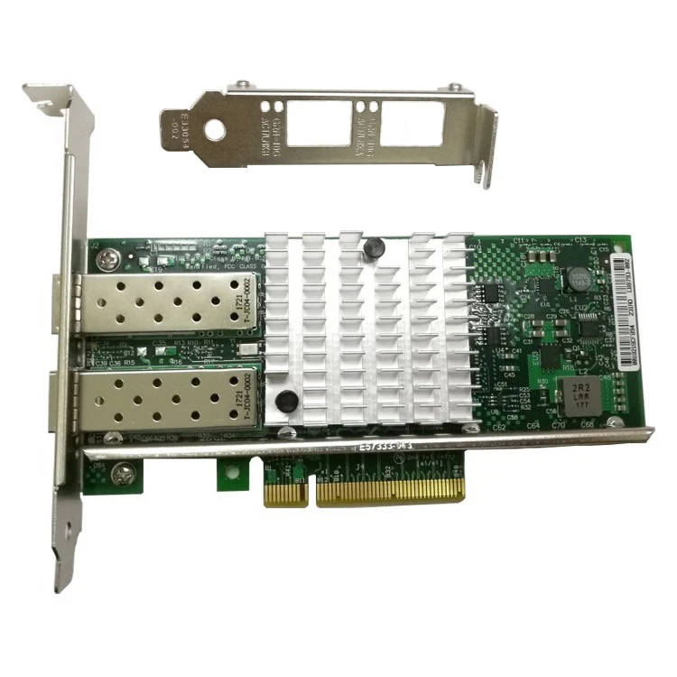 

SFP+ x2 Server Adapter 82599 Chipset X520-DA2 Compatible PCIe x8 10G Dual Port Optical Network Card