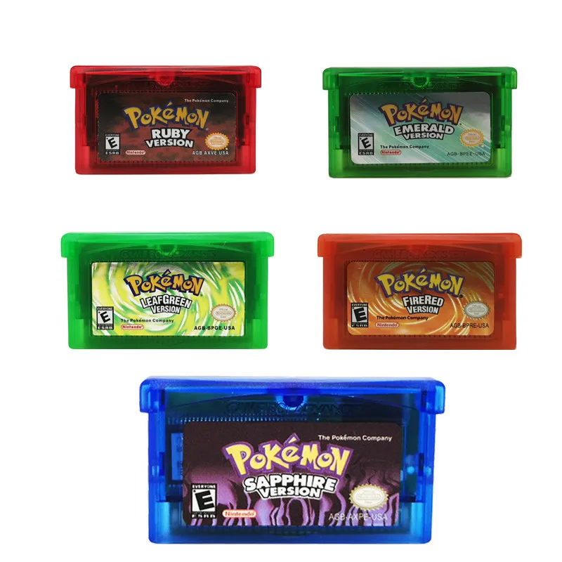Pokemon Series NDSL GB GBC GBA GBM SP Video Game Cartridge Console Card Classic Game Collect Colorful Version English Language