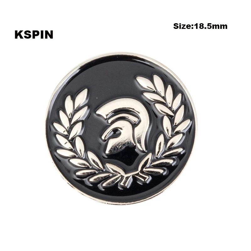 Trojan Helmet Metal Badges for Backpacks Pin Brooch Set Decorative Buttons for Clothes XY0068