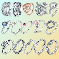 925 sterling silver crown heart rings women fine jewelry gift 925 silver flower pattern zircon got engaged banquet ring 2021 new