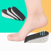 1pair shoe insoles breathable half insoles heighten heel insert sports shoes pads cushion unisex 2 4cm height increase insoles