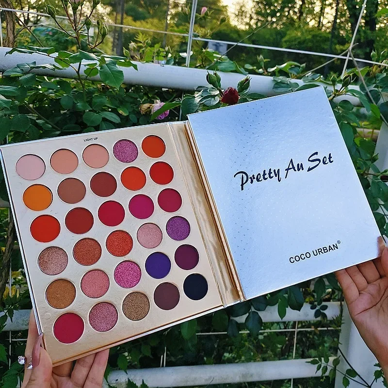 86-цветная трехкратная многоцветная пластина для теней век с мерцающей матовой