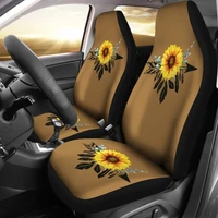 sunflower dream catcher on brown suede colored background car seat coverspack of 2 universal front seat protective cover