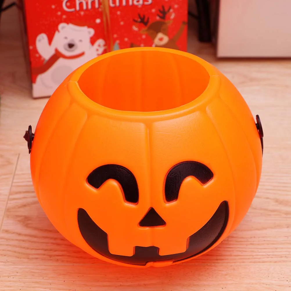 

Pumpkin Bucketcandy Treat Trick Or Bucketsholder Pailmini Basket Lantern Kidsbulk Portable Bowlbags Girls Party Handles Pumpkins