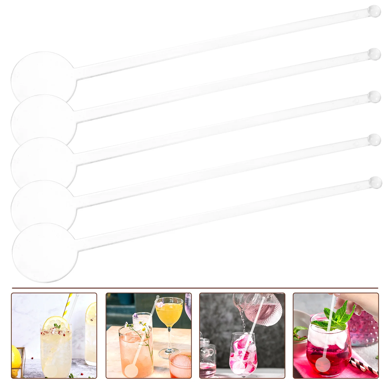 

80 Pcs Coffee Stirrer Mixing Rod Multi-function Sticks Reusable Spoons Household Stirrers Juice Plastic Cocktail Stirring Whisk
