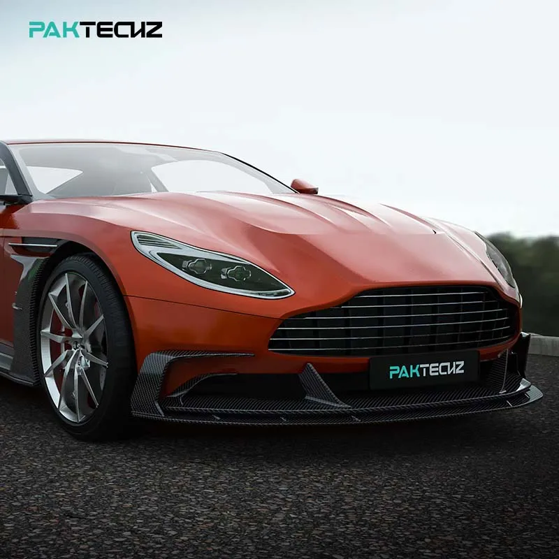 Фото Комплект обвеса из сухого карбона Paktechz: нижний передний сплиттер для Aston Martin DB11 №2