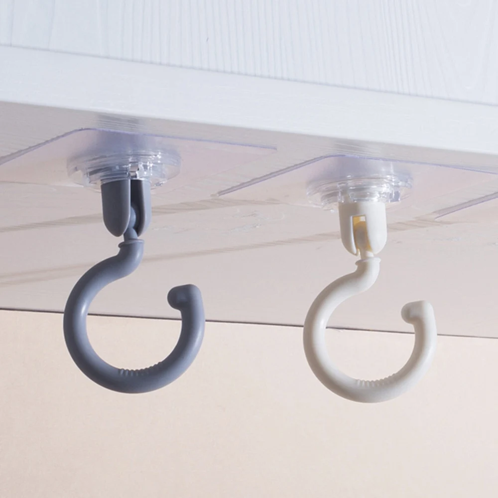 

Ceiling Rotary Hook Strong Hook Household Multi-function Adhesive Hook Wall Key Hanging Door Back Coat Kitchen Bathroom Hook