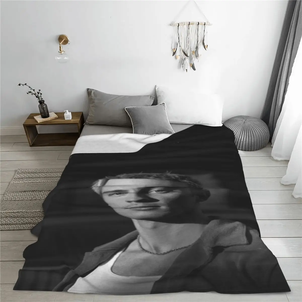 Gwiazda na koc flanelowy zimowy aktor oddychający super ciepły sofę narzuty podróżne